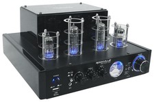 Rockville BluTube LED 70w Bluetooth Tube Amplifier/Home Stereo Receiver in Black