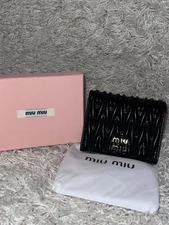 Authentic Miu Miu Wallet for Women - Black Leather with Authenticity Certificate