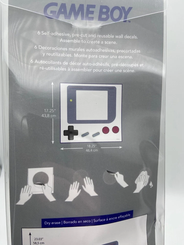 Calcomanías de pared RoomMates RMK3689GM Gameboy borrado en seco pelar y pegar gigantes 1 hoja Foto 2 de 4
