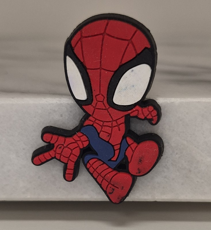 Marvel SpiderMan Silicone Shoe Charm Classic Red & Blue Superhero Lace Accessory