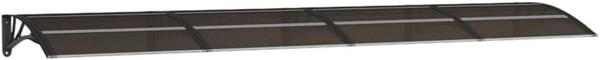 TüRvordach Schwarz Polycarbonat 350X75 Cm Wetterfest ÜBerdachung Eingang-image