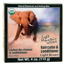 Lotus Brands Light Mountain Natural Hair Color & Conditioner Light Brown 4 oz