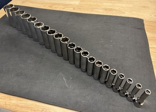 NICE! Snap on 21pc 3/8" Flank Dr Deep Metric 6pt 6 26mm Socket Set MM Deepwell