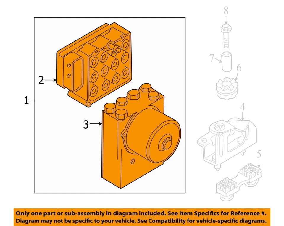 BMW 325i 2002 ABS bomba actuador de freno antibloqueo fabricante de equipos originales 104 k millas - LKQ433661217 Foto 4 de 4
