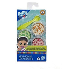2 Baby Alive Solid Doll Food Refill, Includes 3 Doll Foods, 1 Fork, Ages 3 NEW