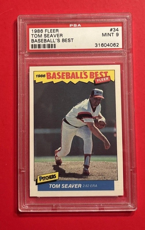 1986 Fleer Baseball Best TOM SEAVER #34 PSA 9 Chicago White Sox MLB HOF Card Vtg