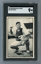 1953 Bowman Black & White #22 Matt Batts SGC 9 MINT #4217622