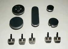 GE Gas Range OEM Pre-Owned Parts Burner Heads/Caps Complete Set + 4 Knobs