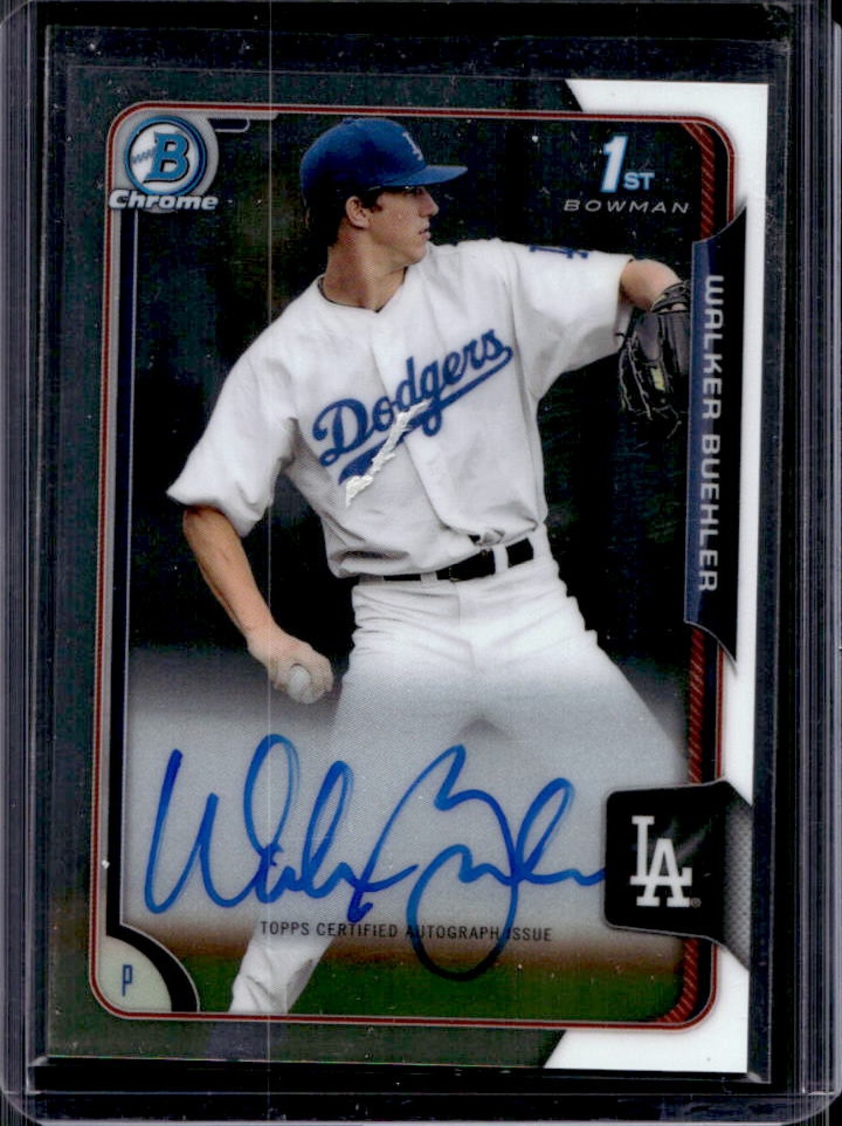 2015 Bowman Draft Walker Buehler Chrome Auto #BCA-WB Dodgers