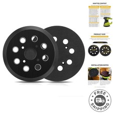 Efficient 2 Pack 5" Sander Pads with 8 Dust Holes for Ryobi Orbital Sanders