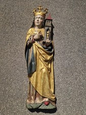 *Skulptur Figur Gipsfigur Kunststofffigur Frau mit Turm*