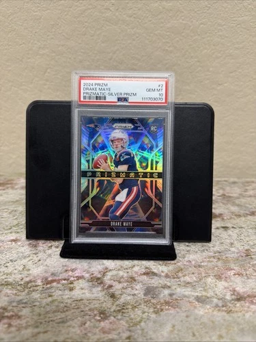 Graded 2024 Panini Prizm - Prizmatic Silver Prizm Drake Maye #2 (RC) PSA 10