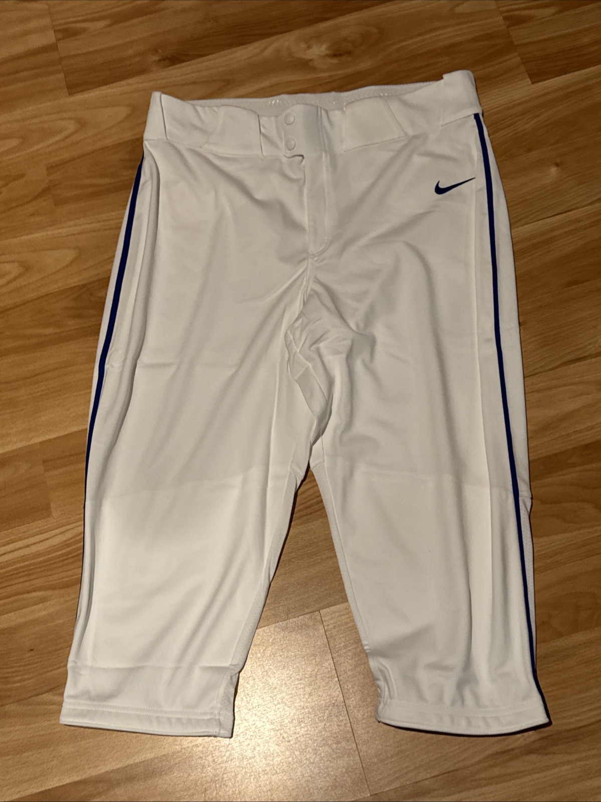 Nike Vapor Select High White/Blue Piped Baseball Pants Men's Size Large MLB Pant
