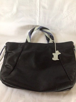RADLEY Handtasche schwarz Leder Handtasche blau Töne gedrehte Lederhandtaschen 