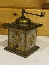 Vintage Florentine Gilded Italian Herb Spice Coffee Grinder Mill Acciaio Garanti