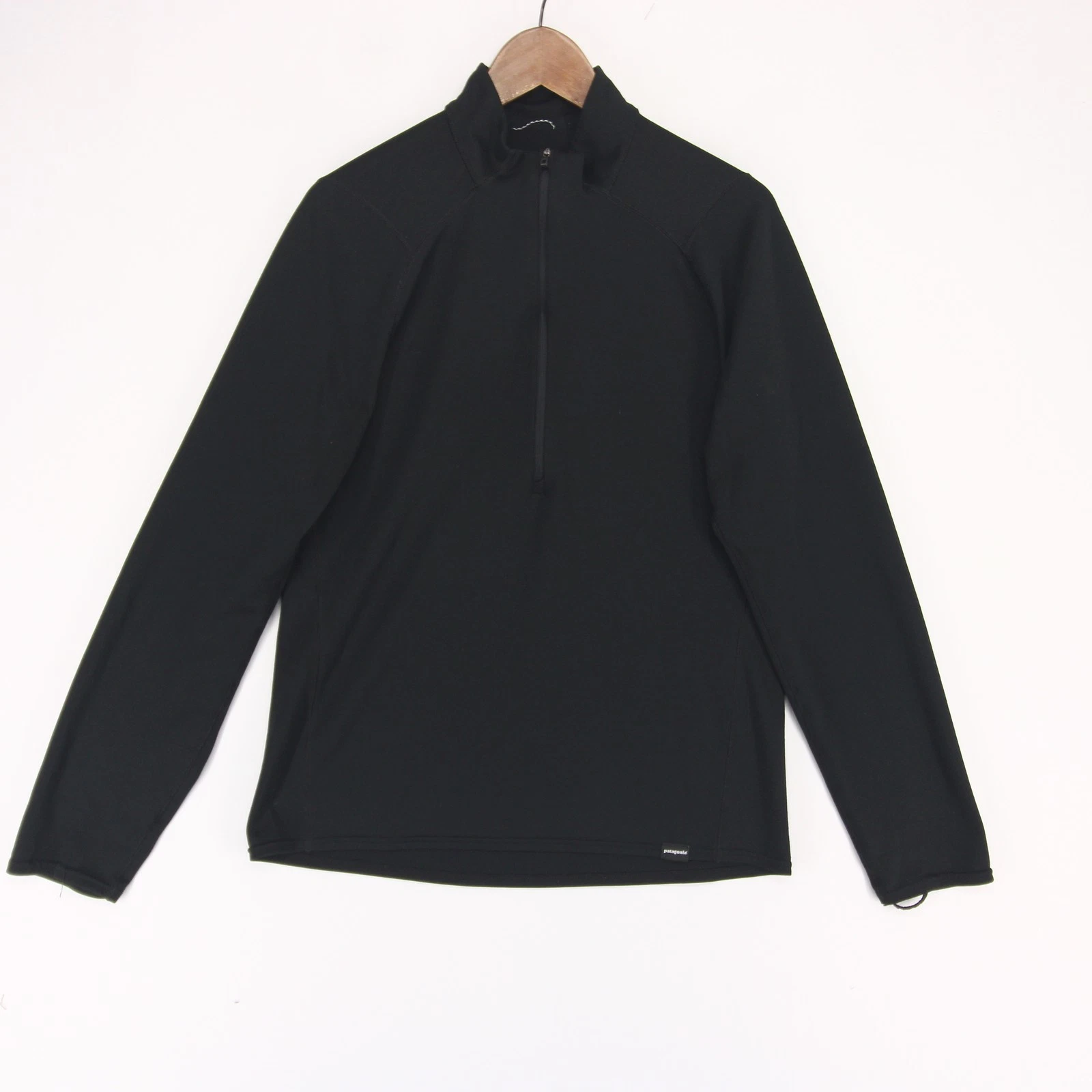 Patagonia Capilene 3 Pullover Mens M Black Quarter Zip Polartec Midweight