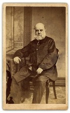 Antique CDV Circa 1860s Bearded Man Seated In Suit Unmarked