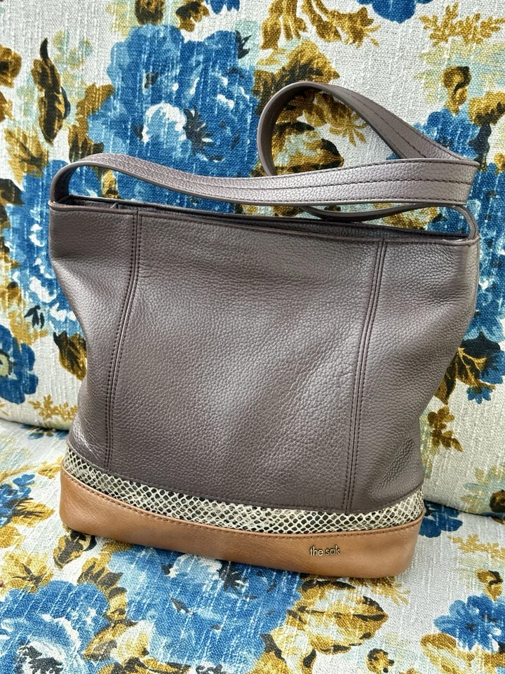 Vintage The Sak De Young Brown Tan Snake Skin Hobo Bag. Rare - Image 3 of 4