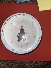 Vintage 1992 Selandia Barney Bowl Strike Up the Band Music Children Melamine