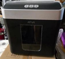 Paper Shredder By:Ativa 8-Sheet Micro Cut High Security W Lift Up Handle No USED