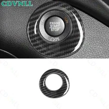 For Jeep Cherokee 2014-2022 ABS Carbon Fiber One-Click Startup Button Cover Trim