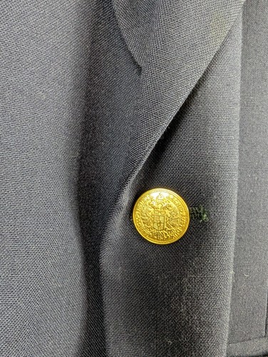 Bill Blass 100% Wool Navy 2 Button Men's Sport Coat Suit Jacket 44 Vintage - Picture 3 of 7