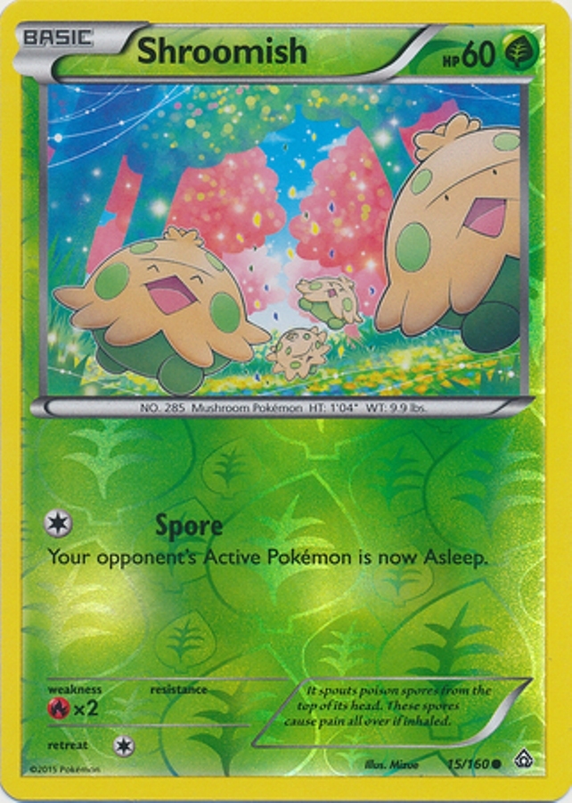 Shroomish 15/160 XY Primal Clash REVERSE HOLO MINT! Pokémon