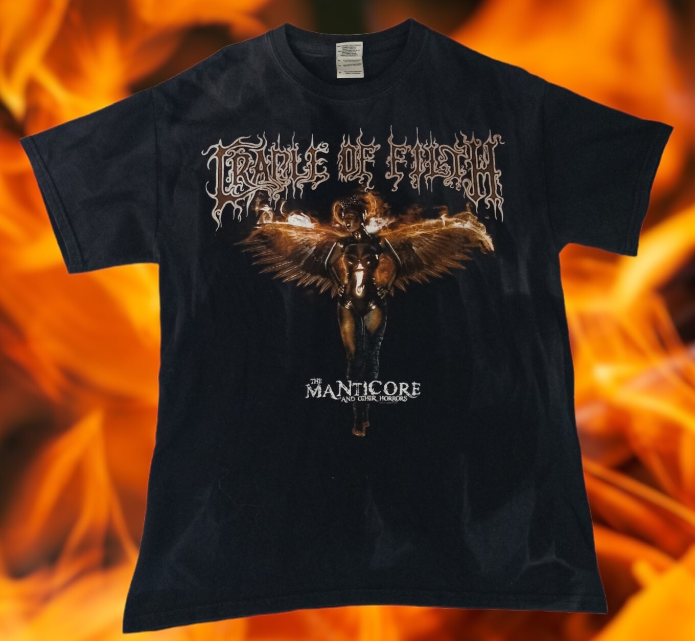 ALTRA T shirt vintage da uomo Cradle Of Filth Manticore e altri horror taglia Med metallo