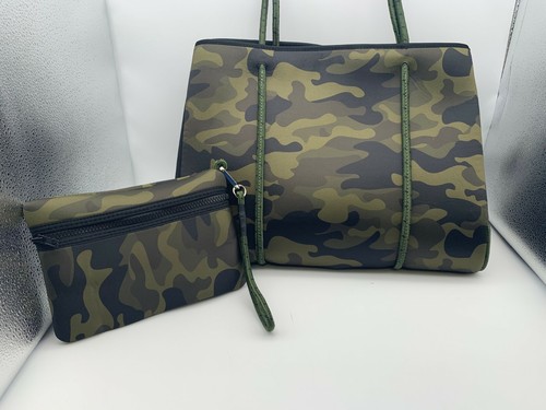 NEW Haute Shore GREYSON REVOLVE Tote Purse Green Camo / Black Side Stripe Bag