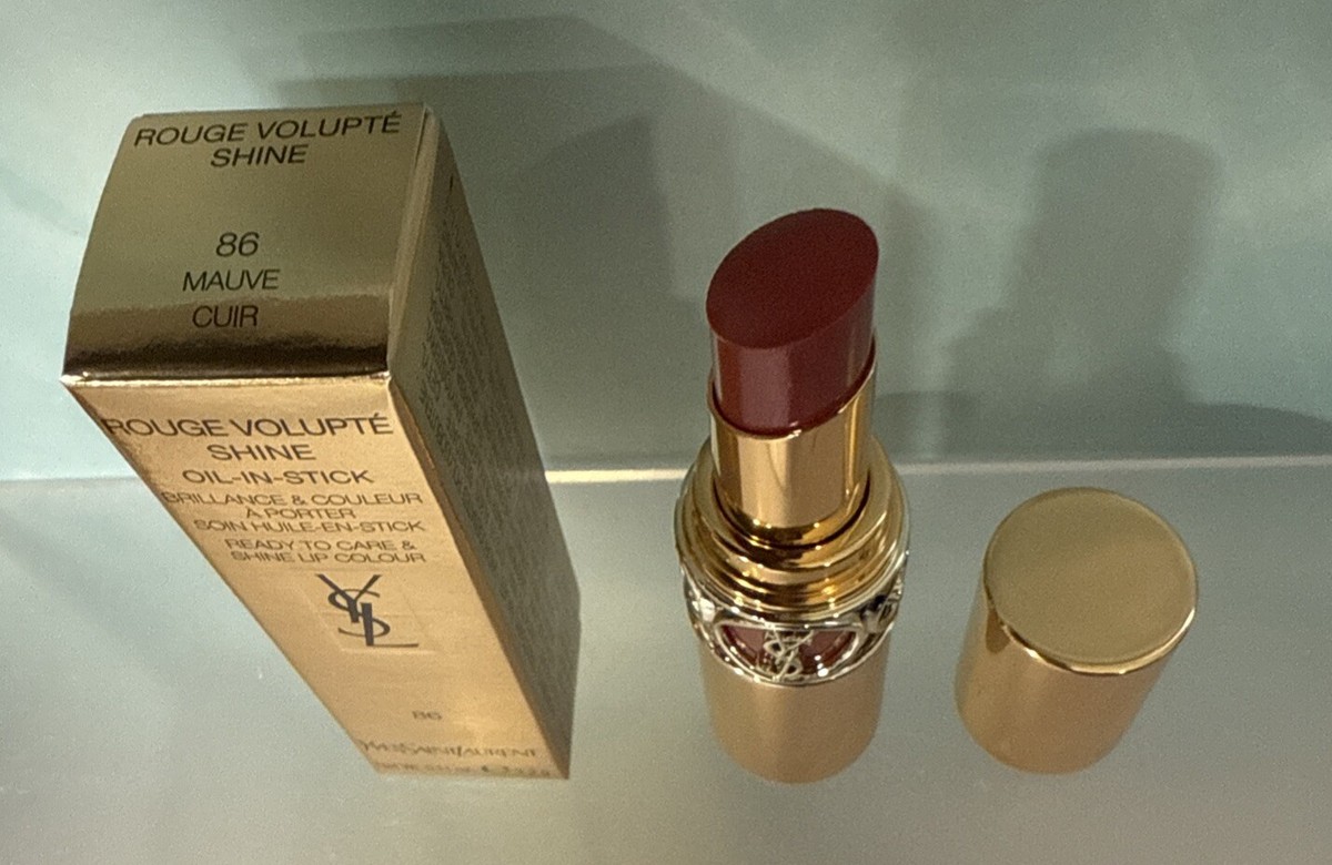 New Yves Saint Laurent Rouge Volupte Shine Oil In Stick Shade 86