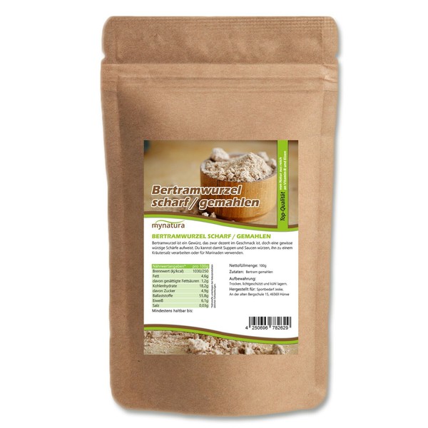 Mynatura Bertramwurzel Gemahlen Scharf 250G I Wurzel Pulver Natur Tee-image