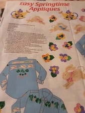 Fabric Easy Springtime Appliqués  Panel Multicolor