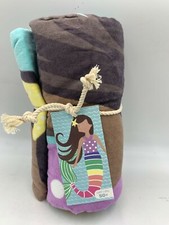 Pottery Barn Kids Rainbow Mermaid Beach Towel Dark Brown 25x50" 6509