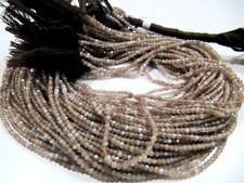Natural Chocolate Moonstone 2-2.5mm Rondelle faceted Beads strand 13 inch long