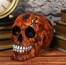 Estatua de calavera de azúcar tatuaje fuego día de los muertos del Ebros 5,5" L figura de cráneo