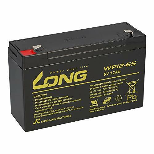 Batteria al gel da 6 V, 12 Ah, per auto e moto, 6 V, 10 Ah, lunga (b4w)