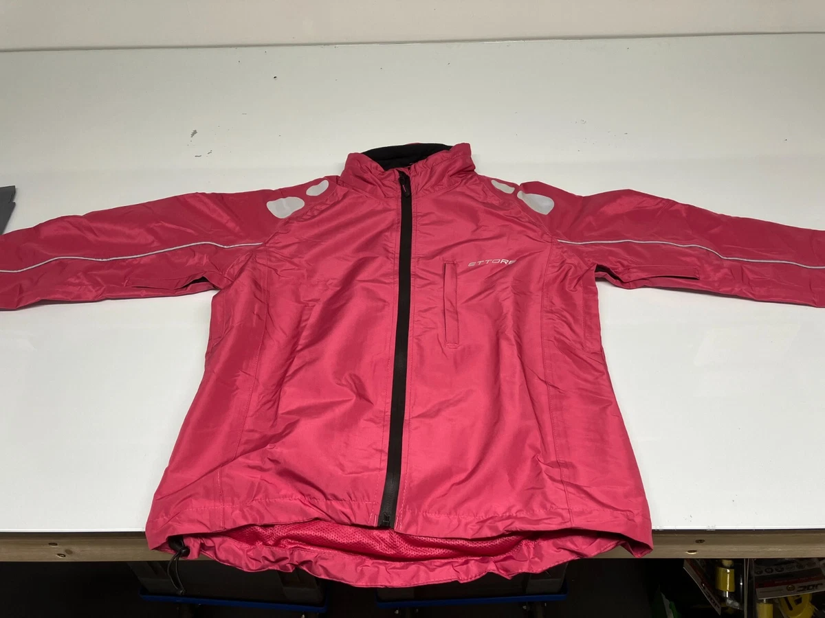 Ettore Ladies Cycling Jacket Waterproof High Vis Pink Night