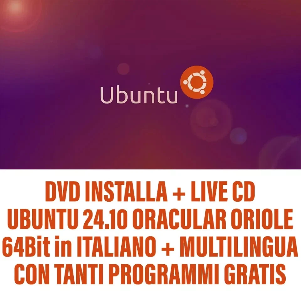 LINUX UBUNTU 22.10 DVD UBUNTU TUTTI I PC 64Bit ITALIANO INSTALLAZIONE + LIVECD - Immagine 2 di 2