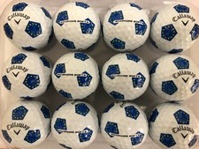 12 CALLAWAY CHROME SOFT TRUVIS BLUE EURO STAR  PEARL/GRADE A  GOLF LAKE BALLS