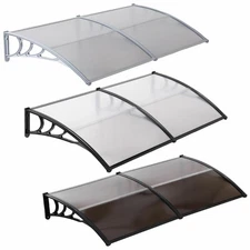 80"x40"/40"x30"Window Awning Outdoor Polycarbonate Front Door Patio Cover Canopy