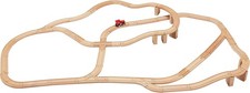 Amazon Basics 65-piece Wooden Train Railway Construction Set with Track NEW