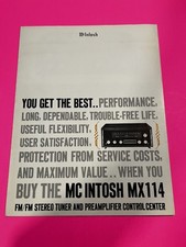 McIntosh MX114  Tuner / Preamp Brochure
