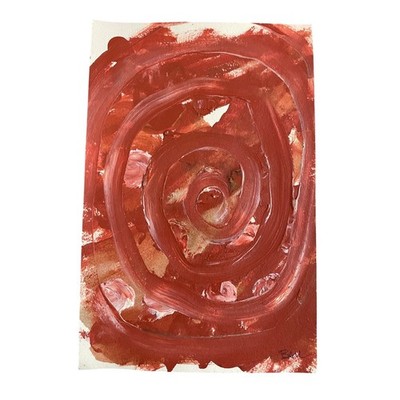 Original Abstract Swirl Painting Red Earth Tones Textured Wall Art Bailey Craig