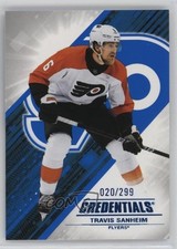 2024-25 Upper Deck Credentials Blue 20/299 Travis Sanheim #6 e0y