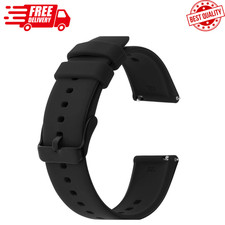 Waterproof Silicone Watch Bands with Stainless Steel Buckle for Smart Watches