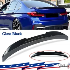 Gloss Black PSM Style Trunk Spoiler For BMW G30 530i 540i M550i F90 M5 2017-2023
