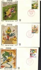 1979 Lot of 8 China Silk Postage Stamp First Day Covers Sc# 1547-54