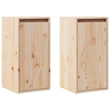 Wall Cabinet Hanging Storage Cabinet Wall Cupboard Solid Wood Pine vidaXL