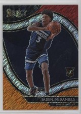 2020 Panini Select Courtside Red White Orange Shimmer Prizm Jaden McDaniels n1u
