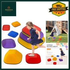 Vibrant Balance Stepping Stones Obstacle Course for Kids, 6-Piece Set